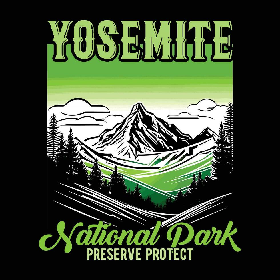 yosemite Preserve national park protect vector