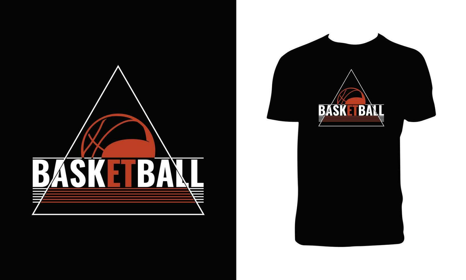 Basketball Vector T Shirt Design.