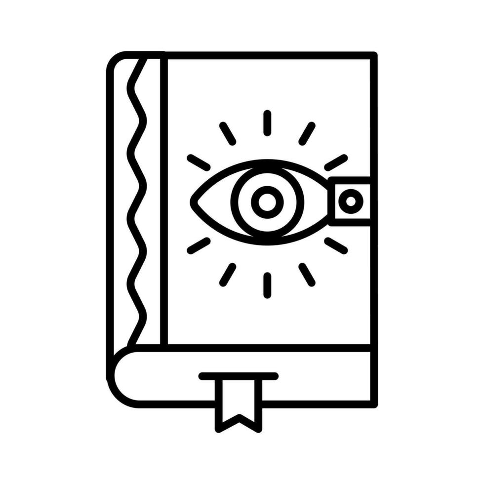 Magic book icon, spell book, witch, halloween, on white background vector illustration