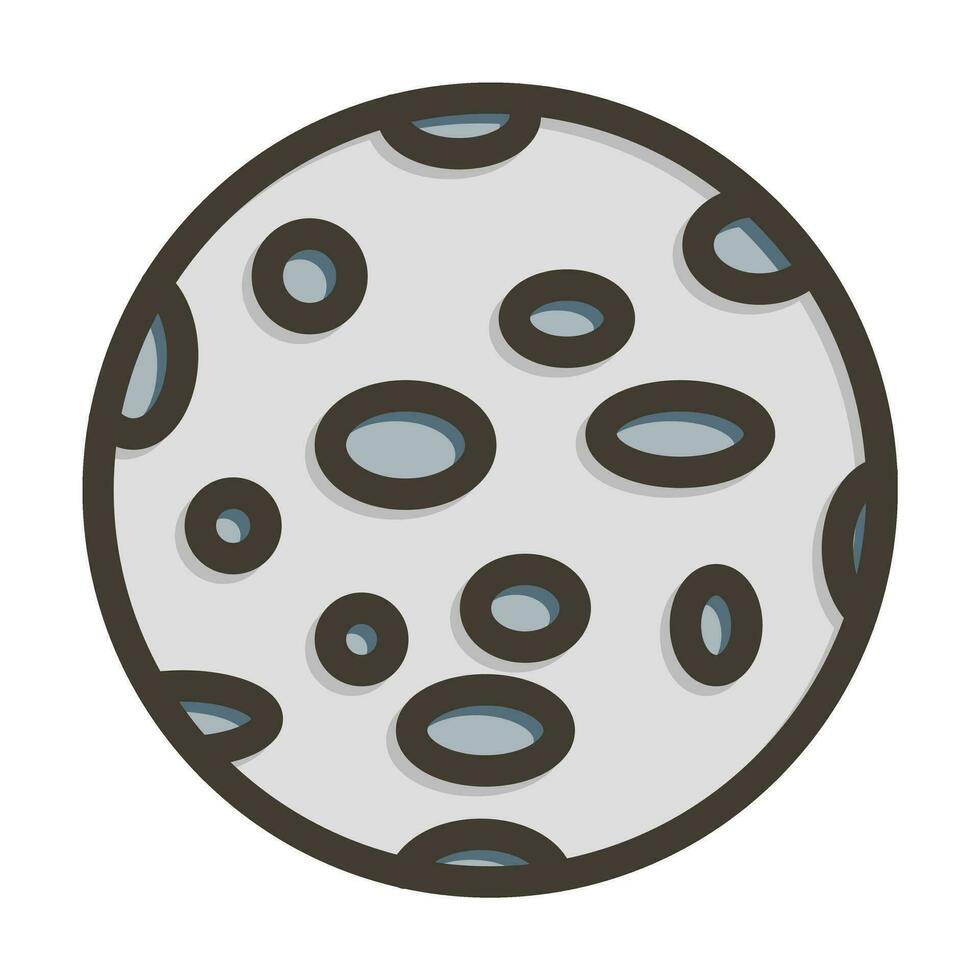 Moon Vector Thick Line Filled Colors Icon For Personal And Commercial Use.