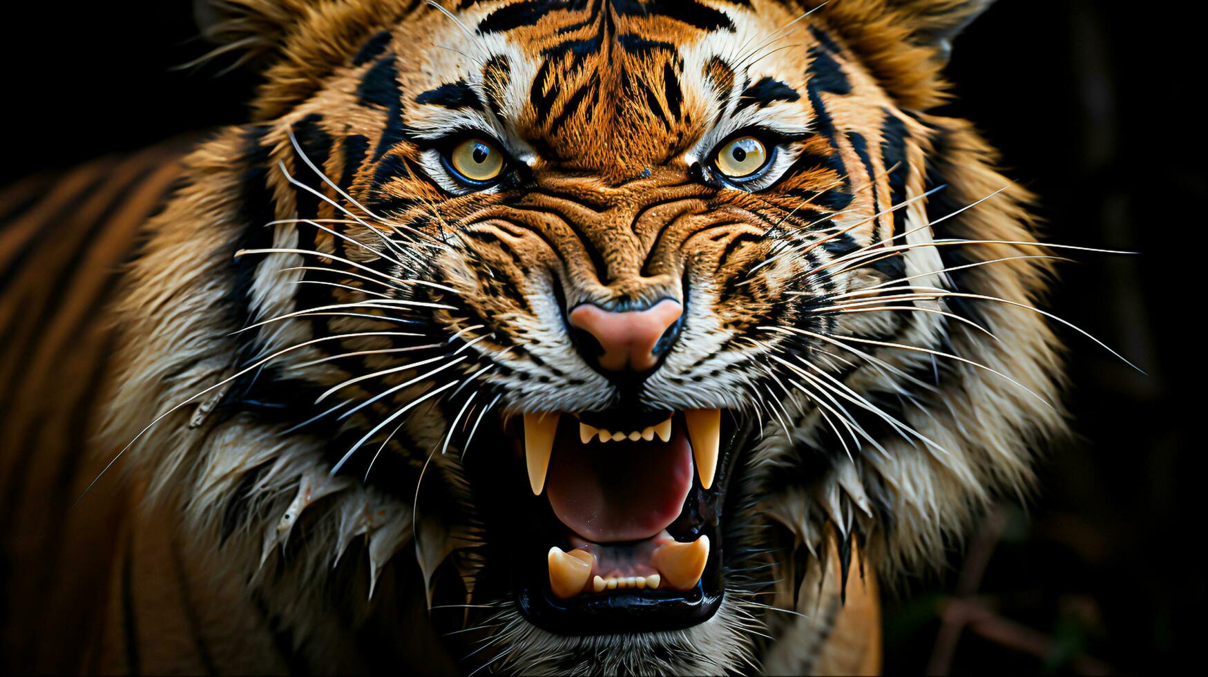 siberian tiger roaring