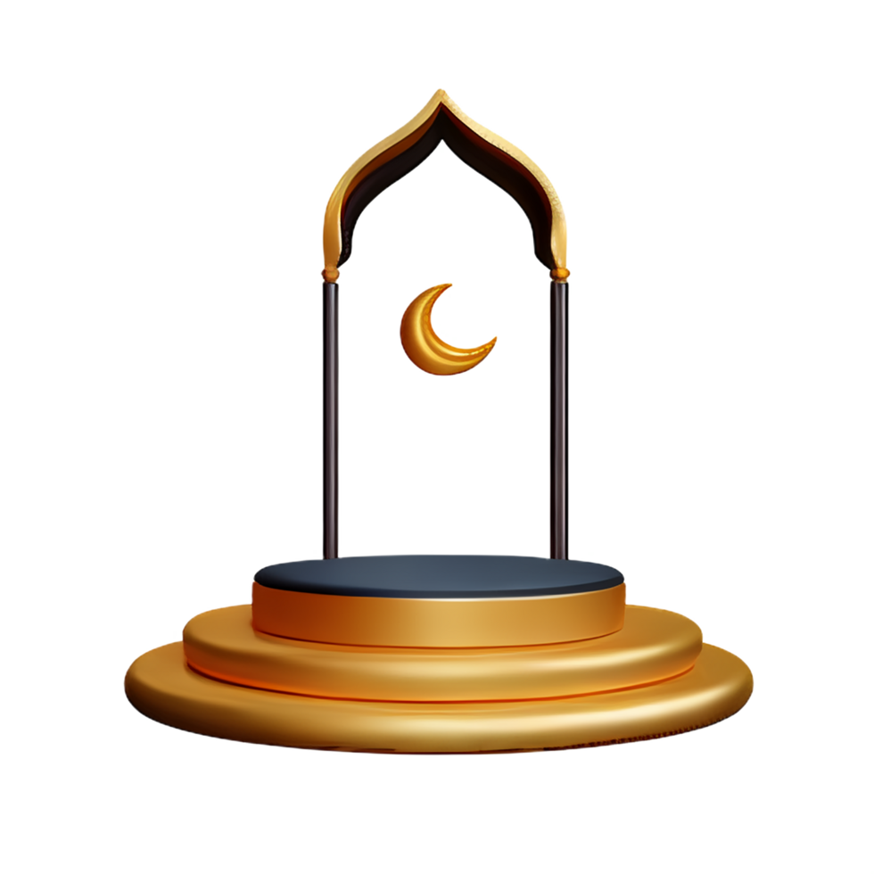 ramadan podium 3d ramadan icon png