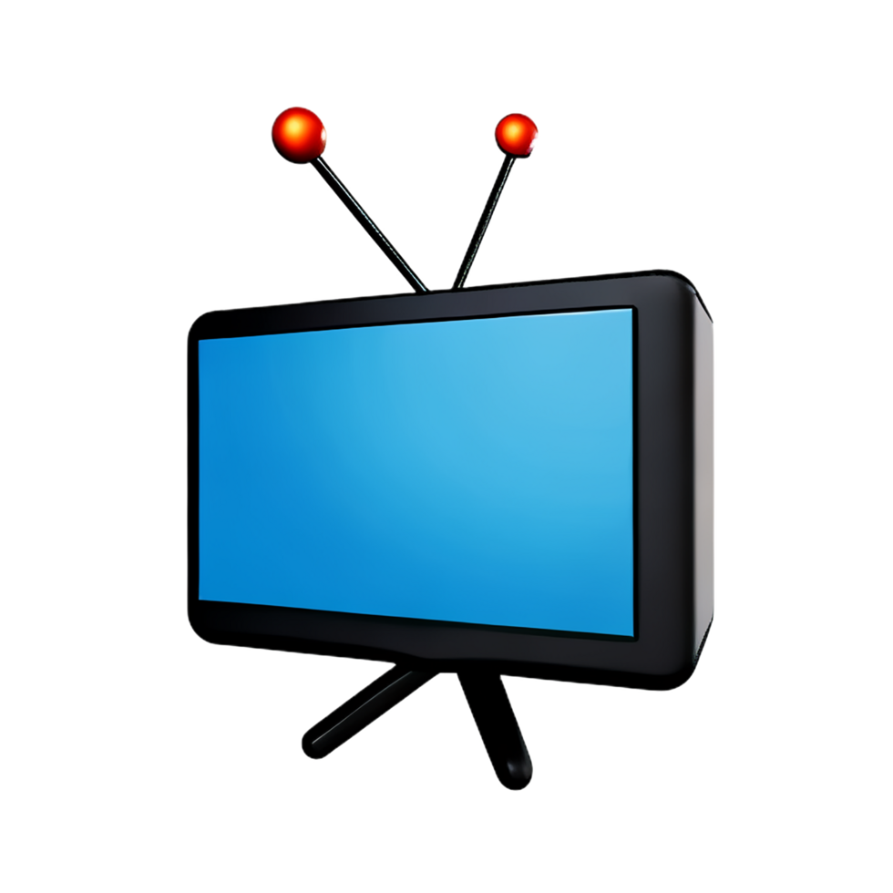 tv 3d rendering icon illustration png