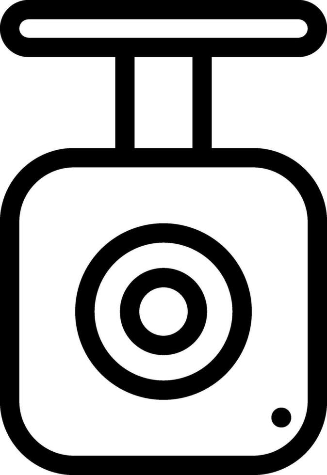 Car DVR icon, dashboard camera dashcam, video recording important events vector