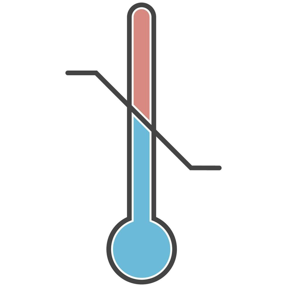 Icon range operating temperatures, balance heat and cold optimal temperature vector