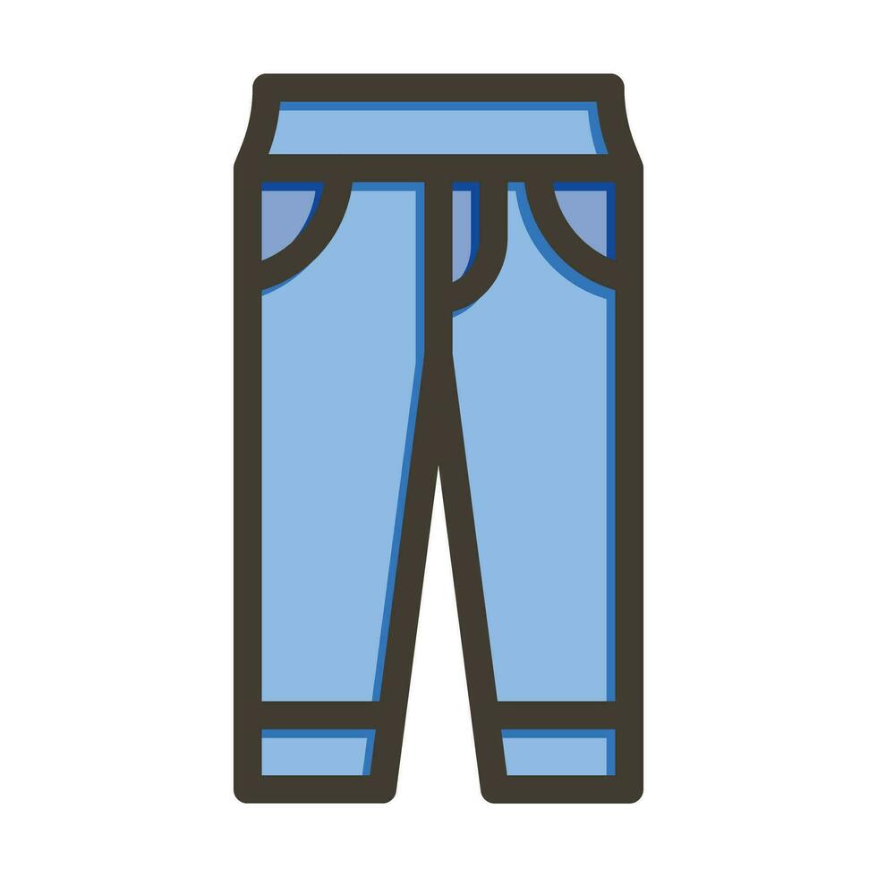 pantalones vector grueso línea lleno colores icono para personal y comercial usar.