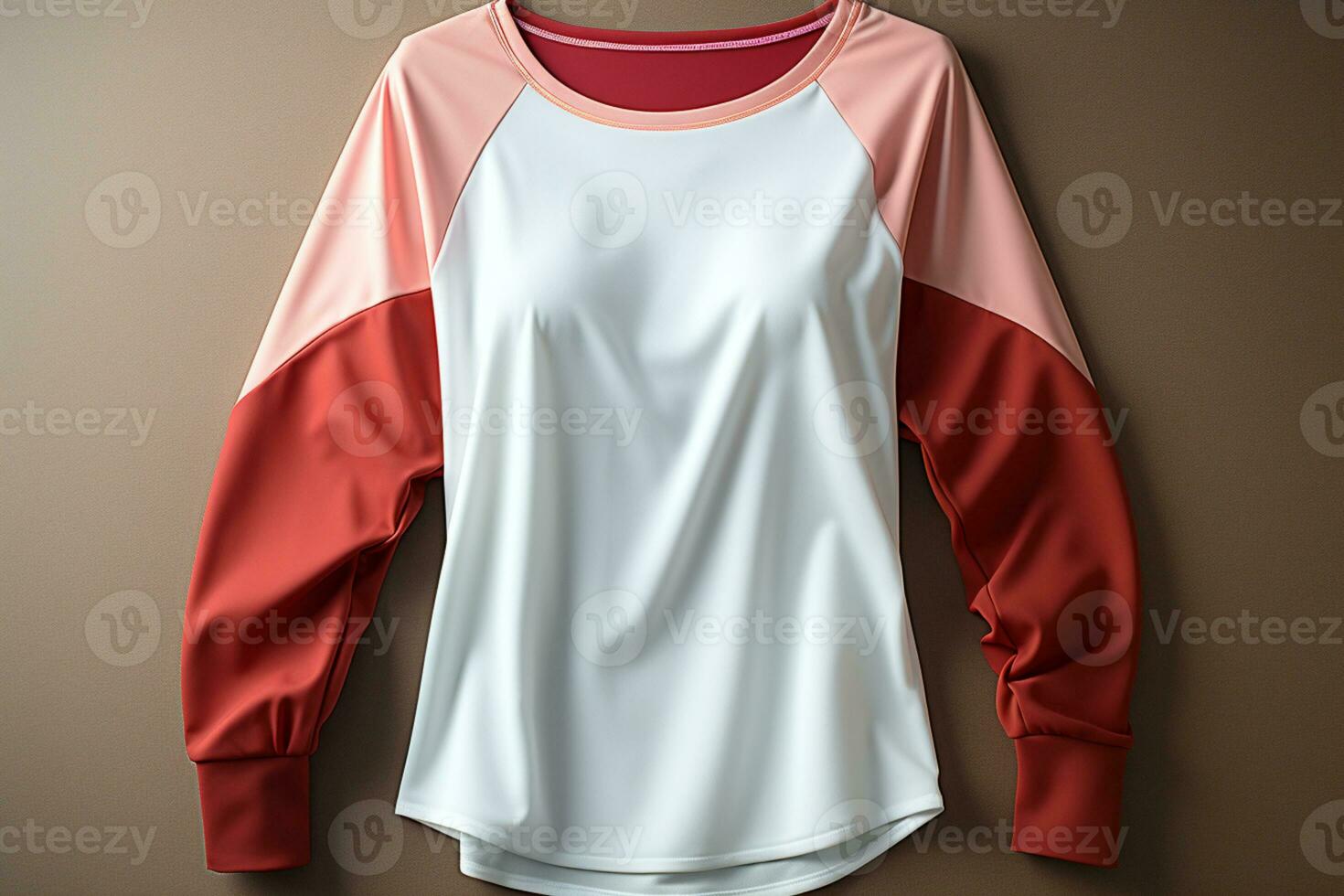 Futuristic raglan tees, 3D-rendered Bold contrast, modern fashion AI Generated photo
