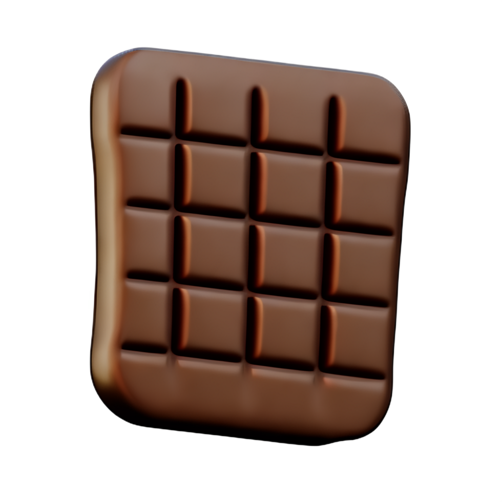 choklad 3d tolkning ikon illustration png