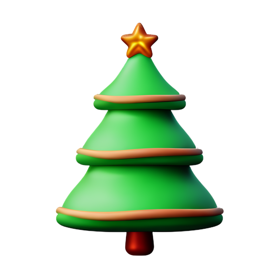 christmas 3d christmas tree with shiny ornaments png