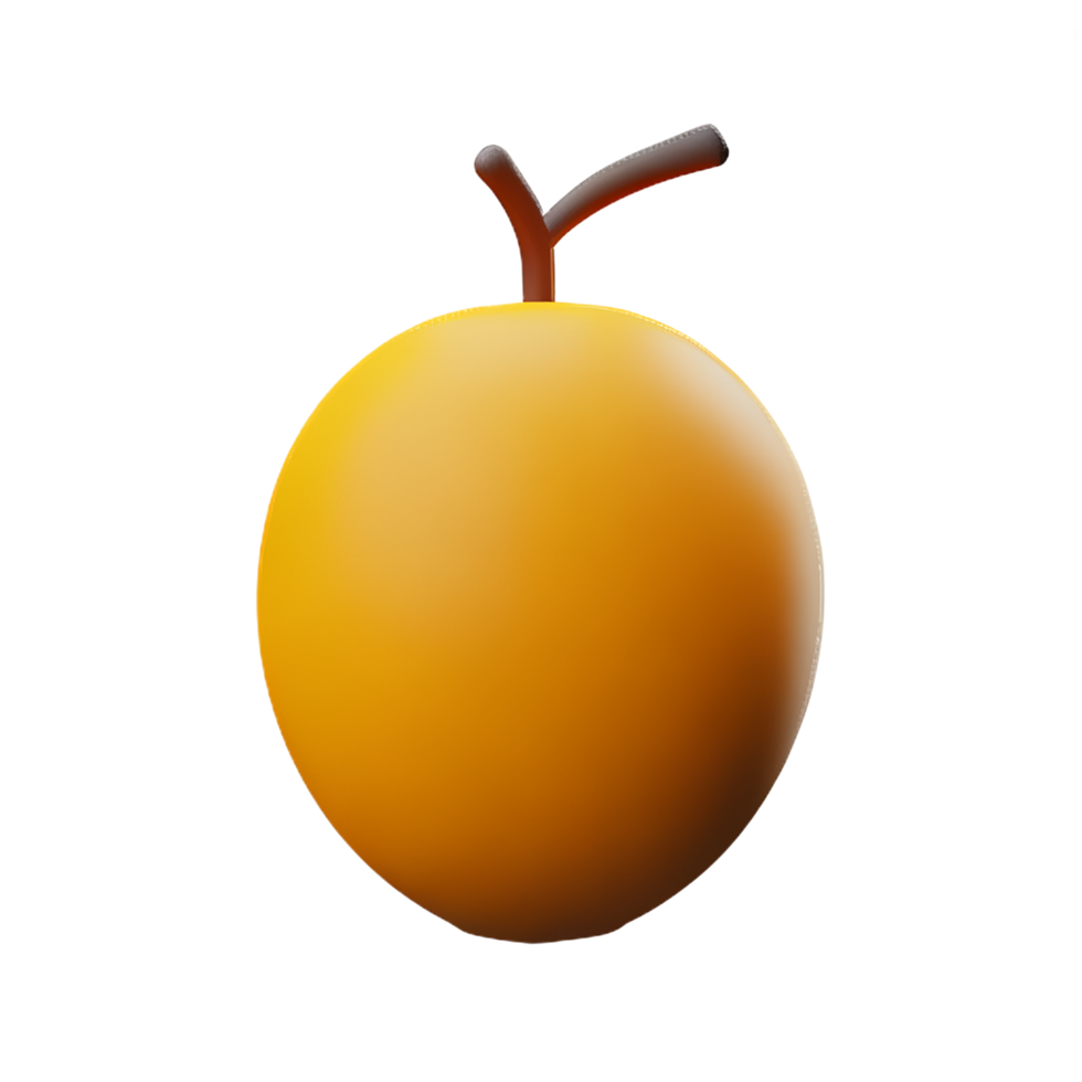 mango 3d rendering icon illustration png