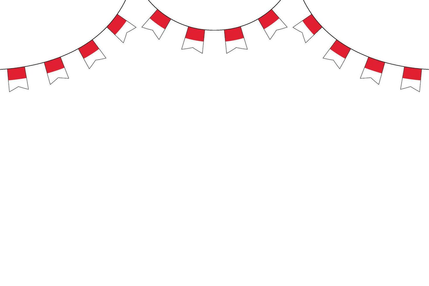 party flags flyer of indonesia festival for template decoration and invitation covering on the white background. vector
