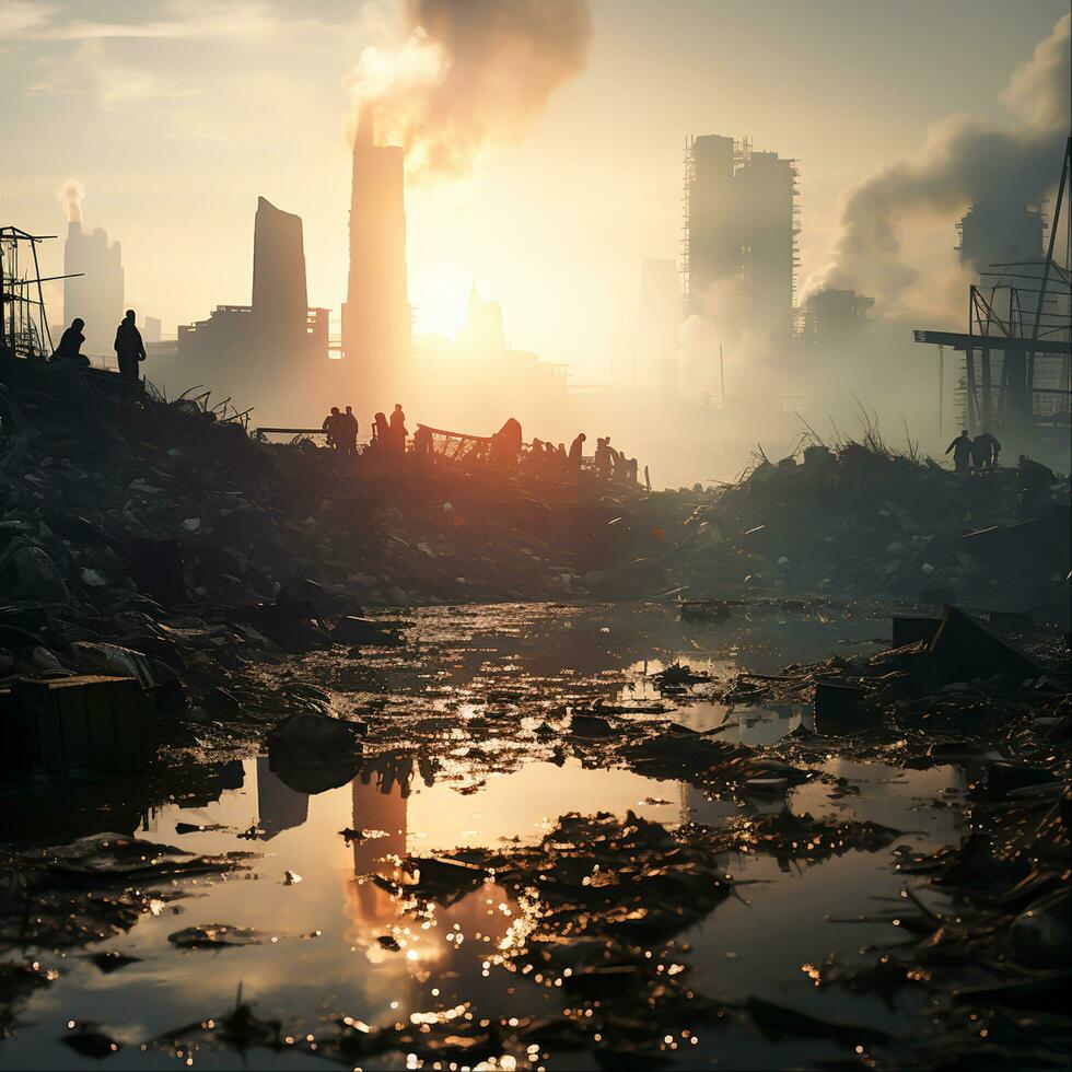 The Impact of Greenhouse Effect on Climate Nature, Generative Ai photo