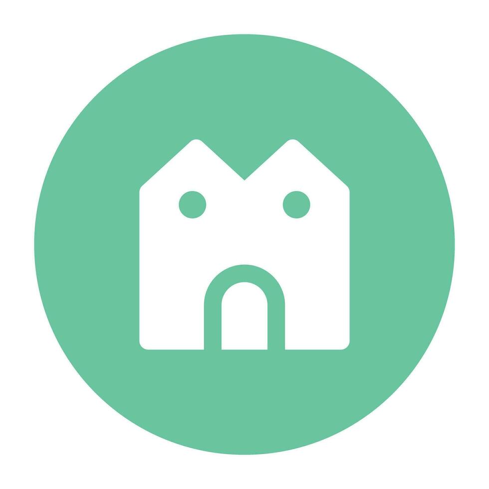 Home Buildings and Furniture Flat Circular Icons vector
