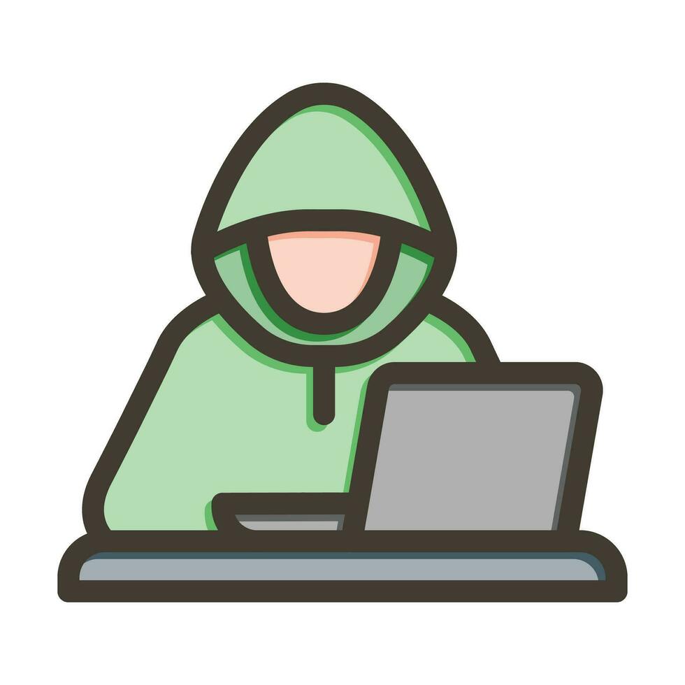 Data Infringement Vector Thick Line Filled Colors Icon For Personal And Commercial Use.