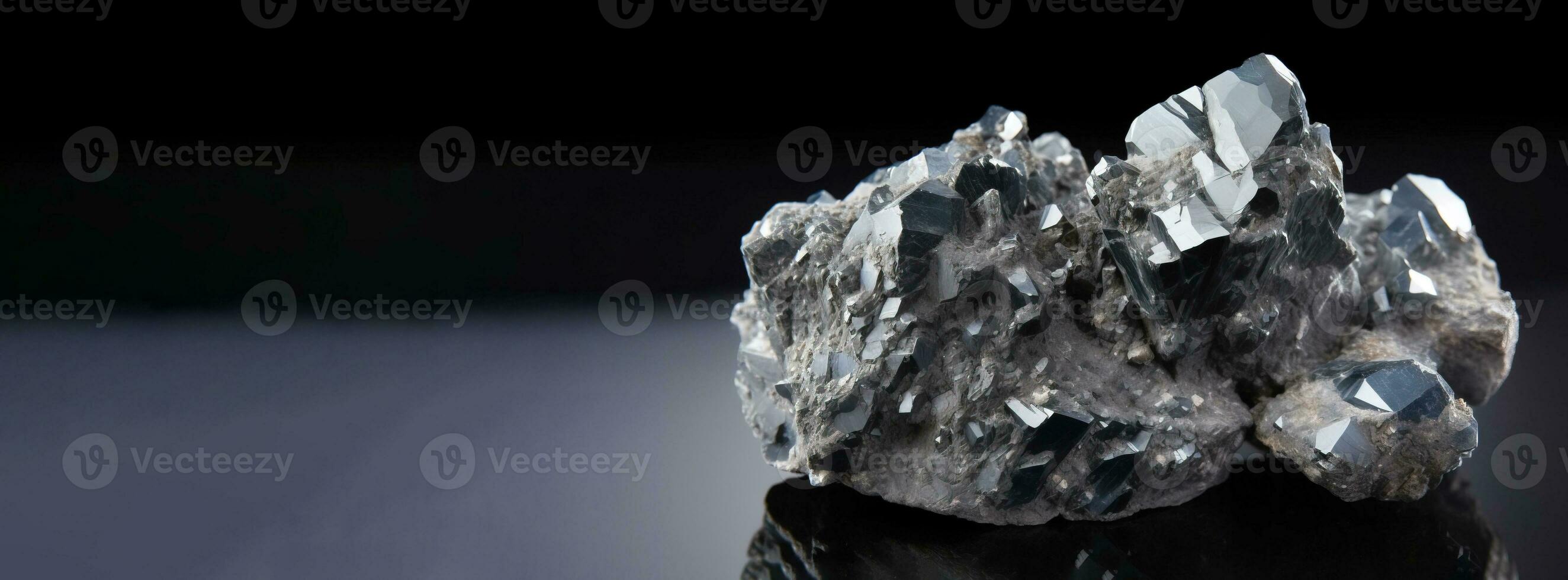 Abelsonite is a rare precious natural geological stone on a gradient background in a low key, isolate. AI generated. photo