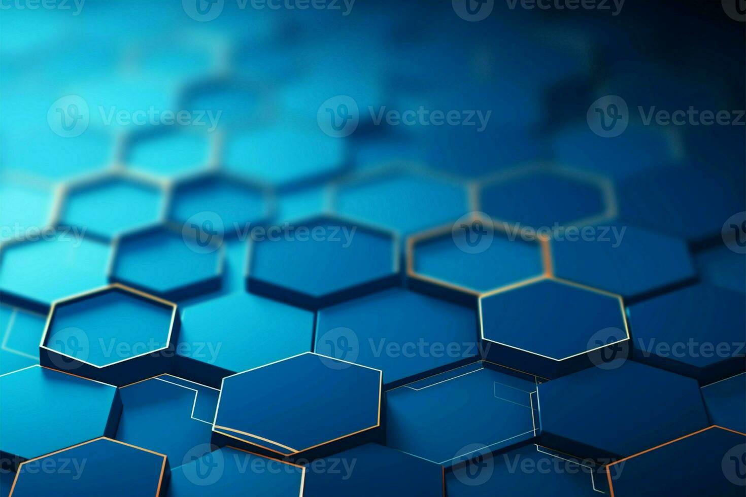 Chic Medical Theme, Blue background featuring a modern hexagonal design AI Generated photo