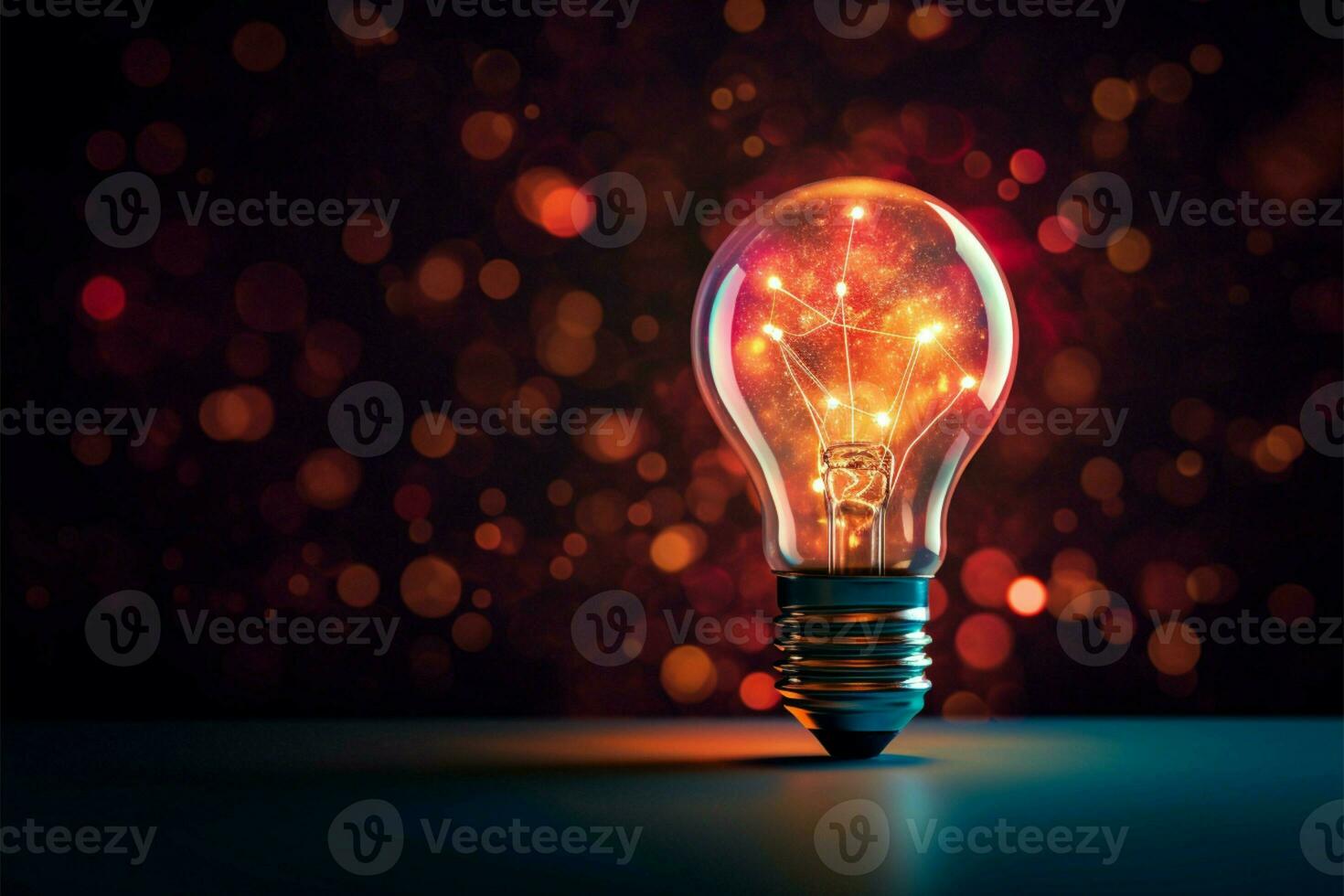 A marketing themed light bulb represents innovation for knowledge and growth AI Generated photo