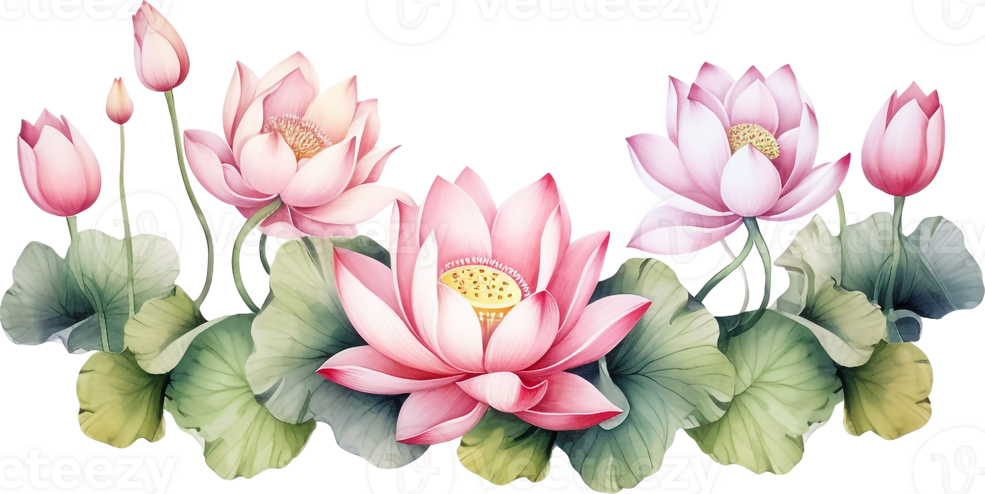 acquerello loto clipart per grafico risorse. acqua giglio composizione png