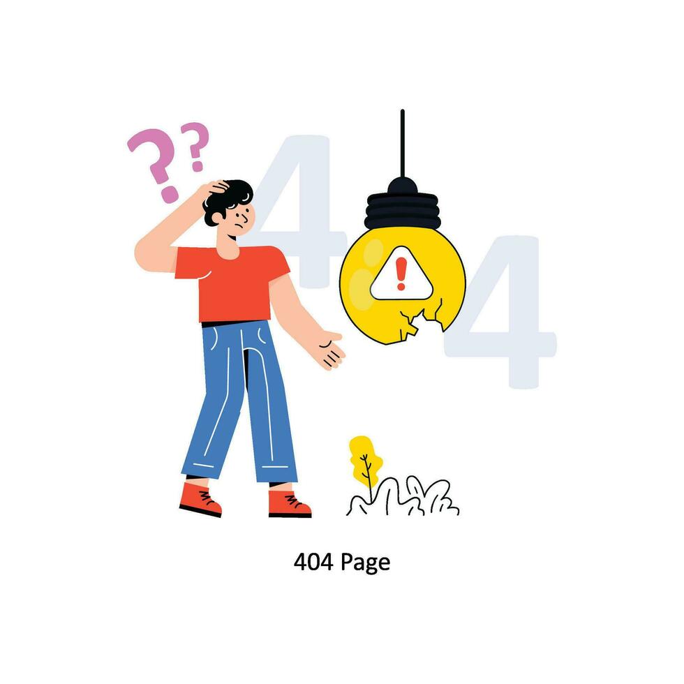 404 Page Flat Style Design Vector illustration. Stock illustration