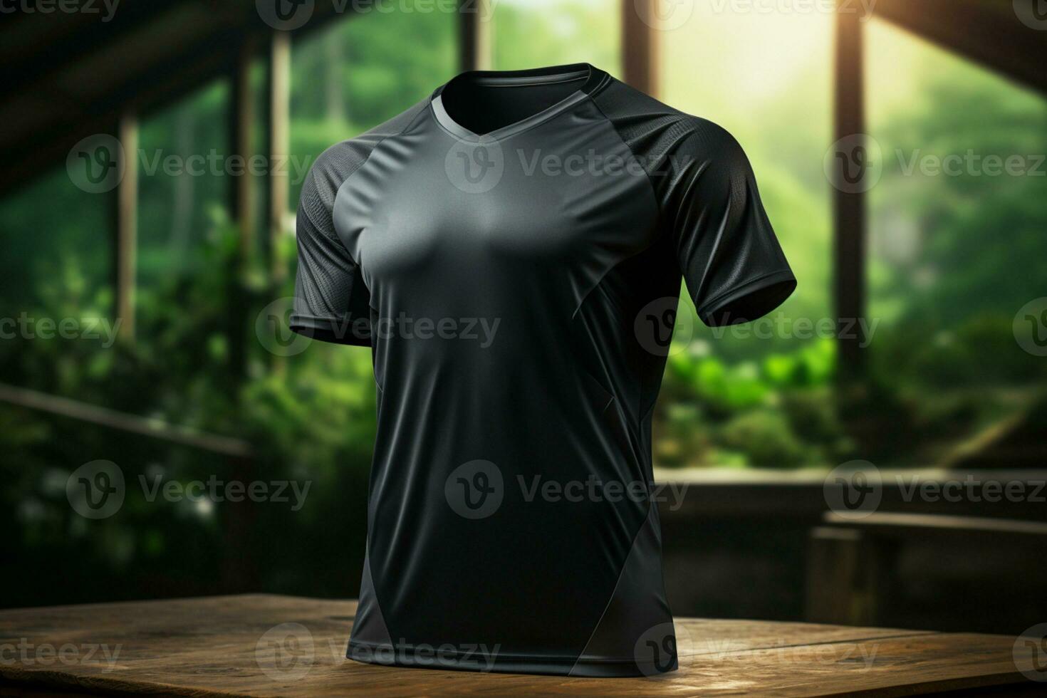 t-shirt sport design template, Soccer jersey mockup for football club Blank uniform front and back view AI Generated photo