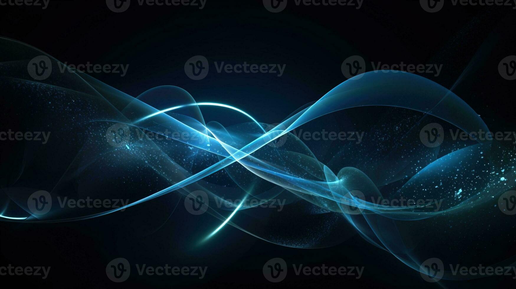 Quantum entanglement, scientific technology abstract concept. AI generated. photo