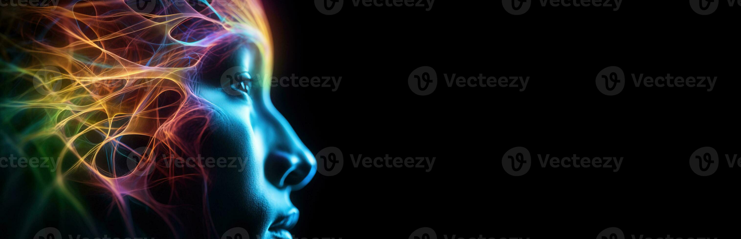 Digital technologies of the future. Communications of artificial intelligence. AI generated. photo