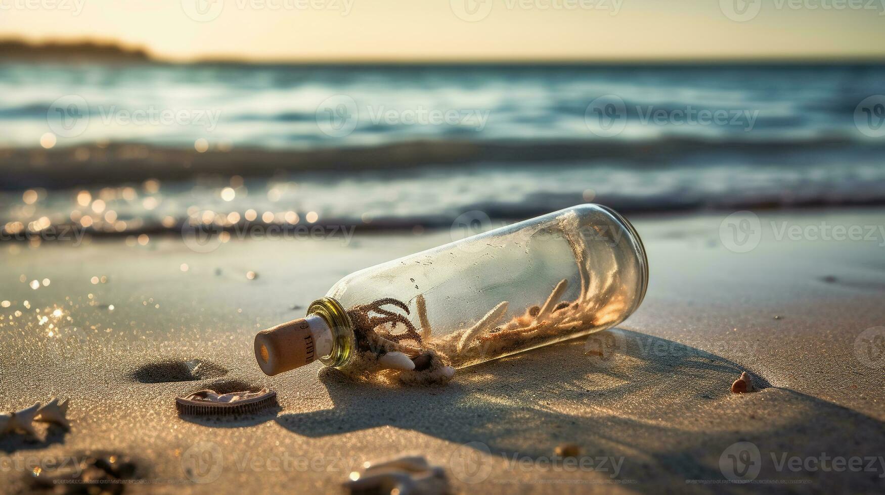 Message in a bottle, Generative AI photo