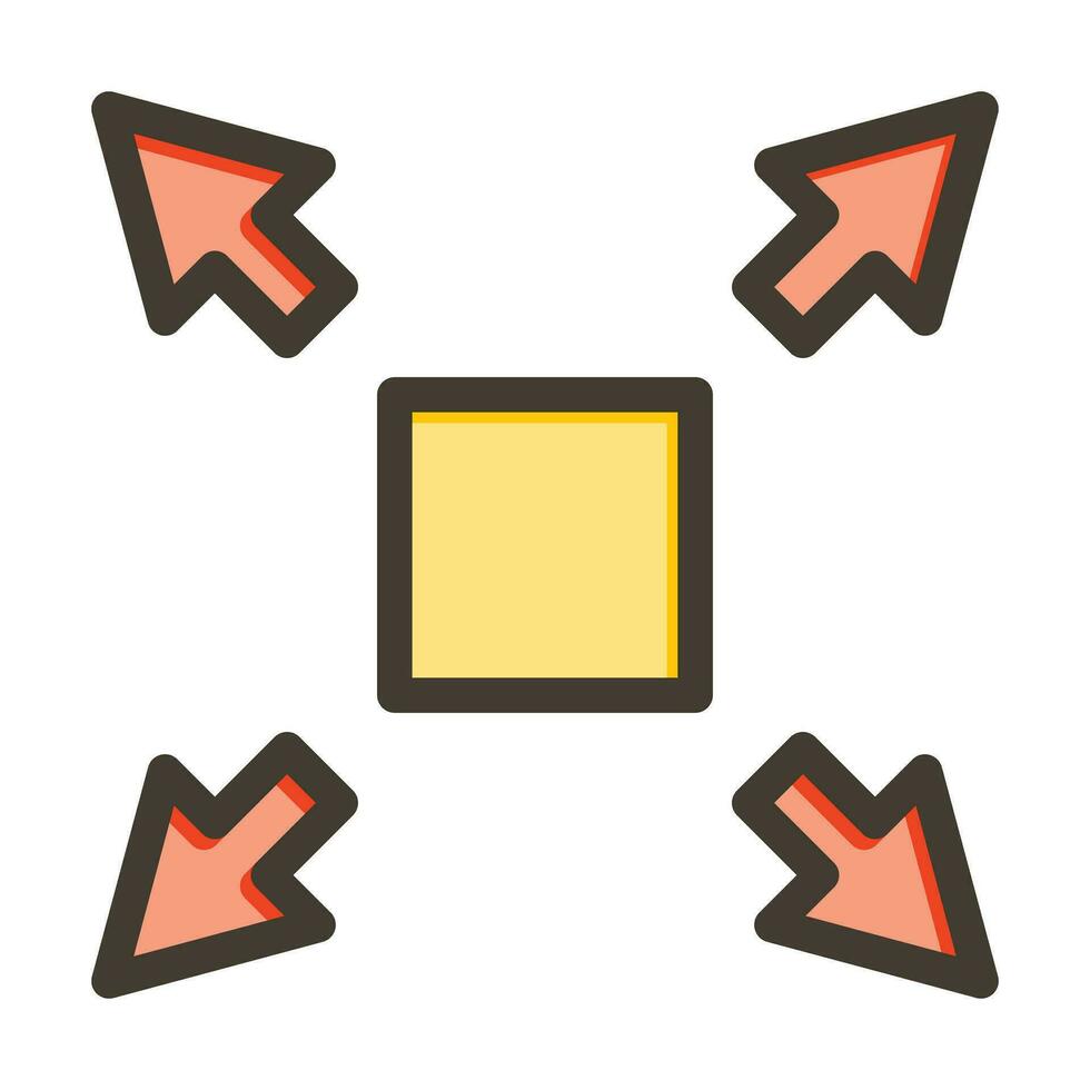 Resize Vector Thick Line Filled Colors Icon For Personal And Commercial Use.