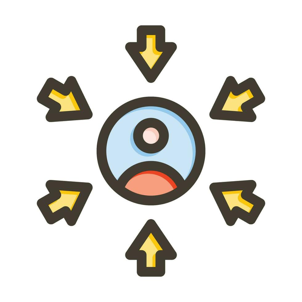 User Centered Design Vector Thick Line Filled Colors Icon For Personal And Commercial Use.