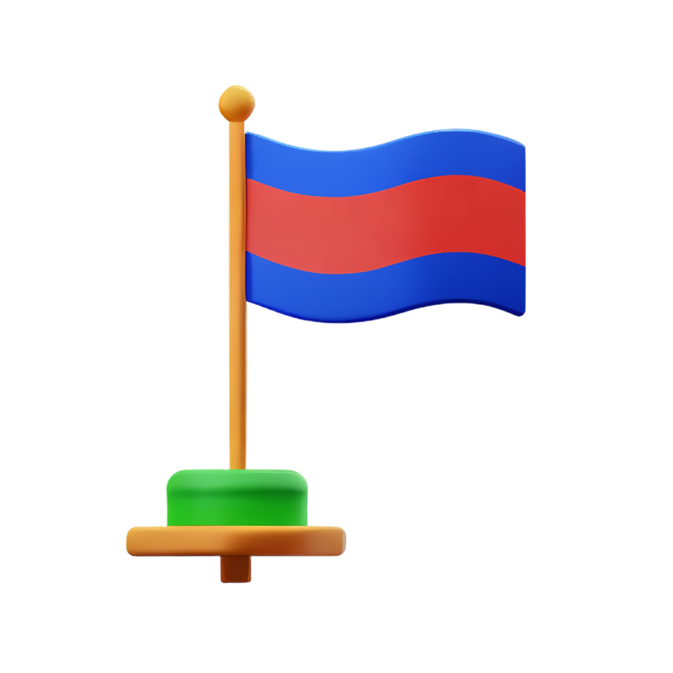 flag 3d rendering icon illustration png