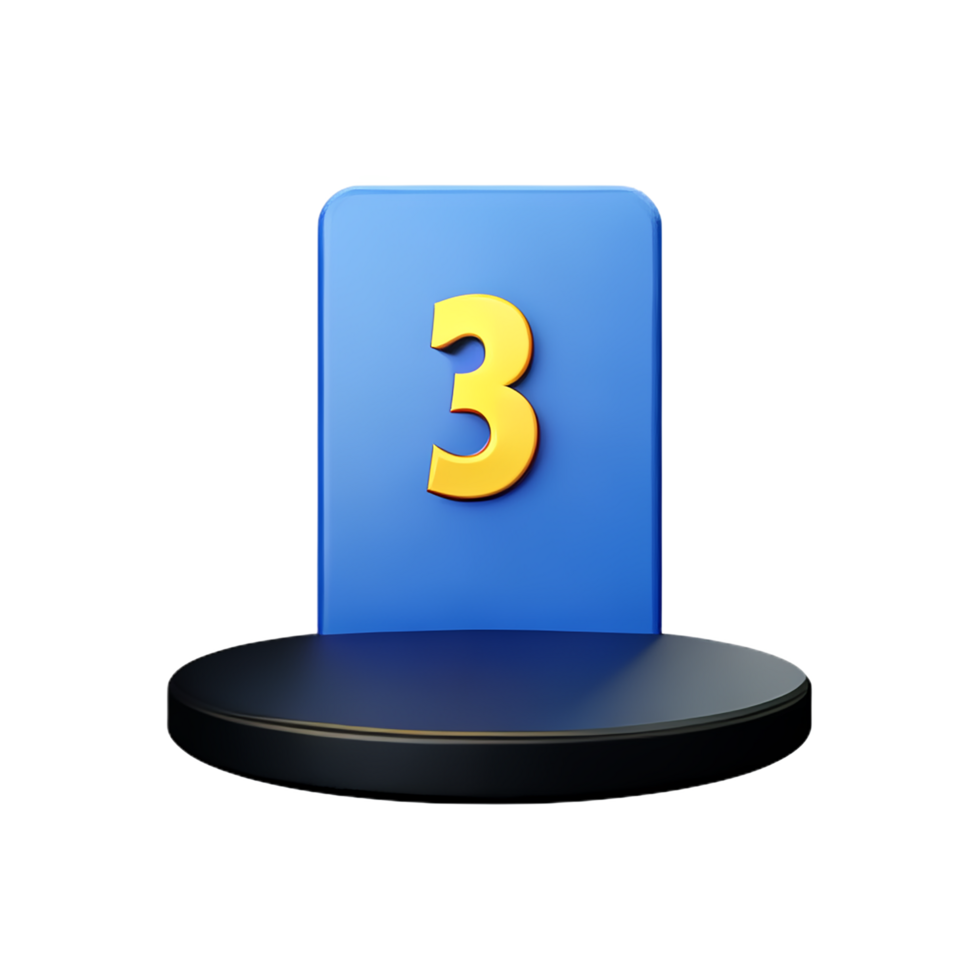 podium 3d rendering icon illustration png