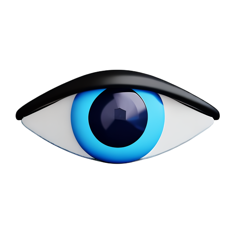 eye 3d rendering icon illustration png