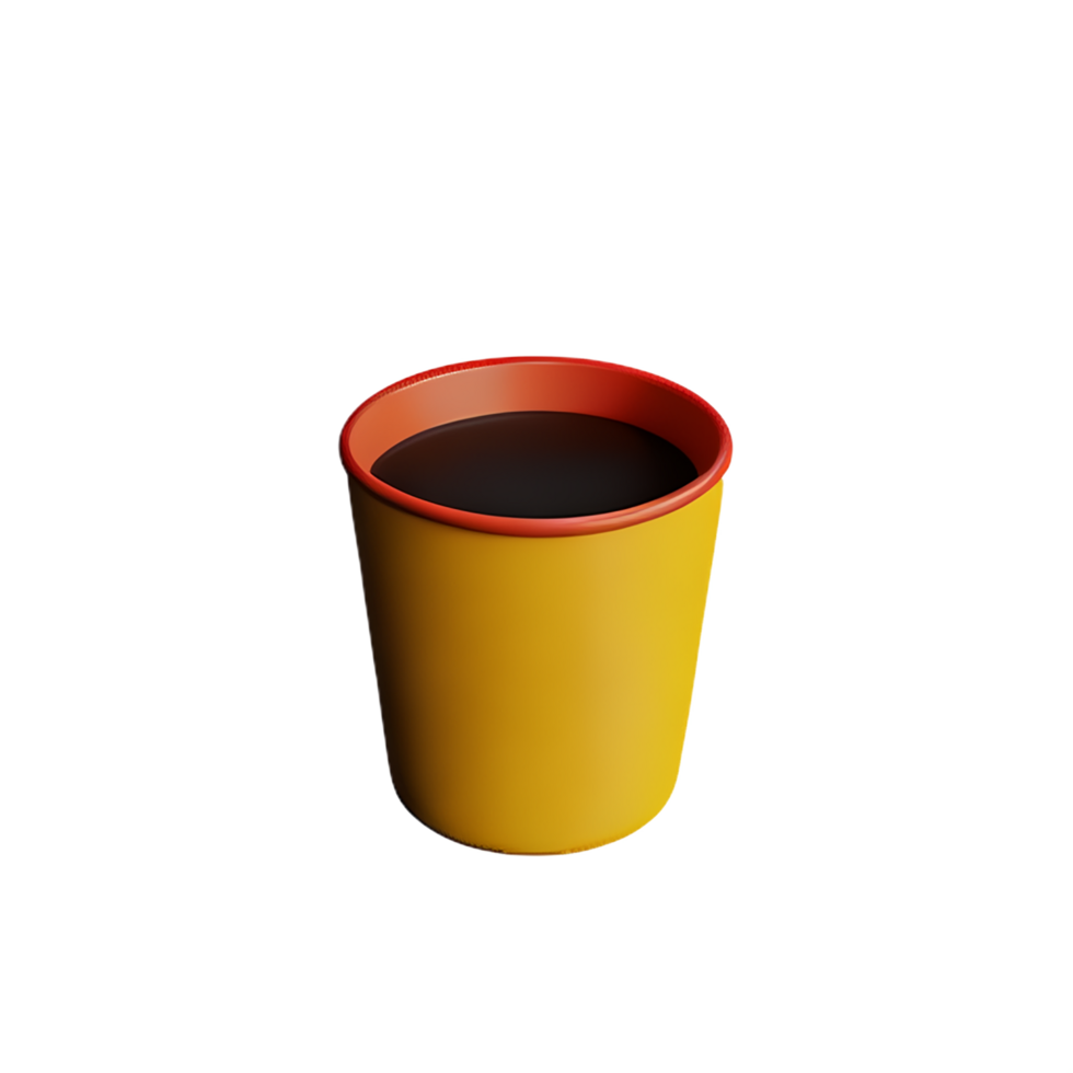 coffee cup 3d rendering icon illustration png