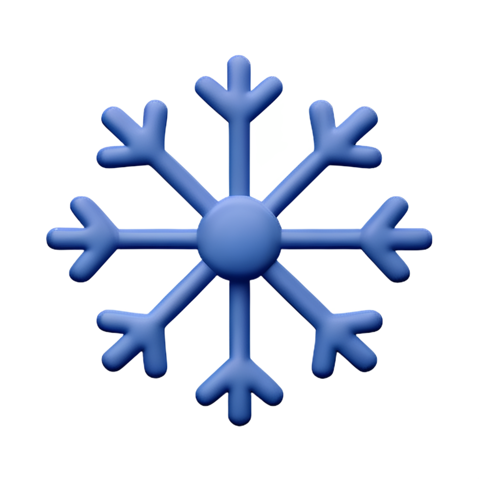 snowflake 3d rendering icon illustration png