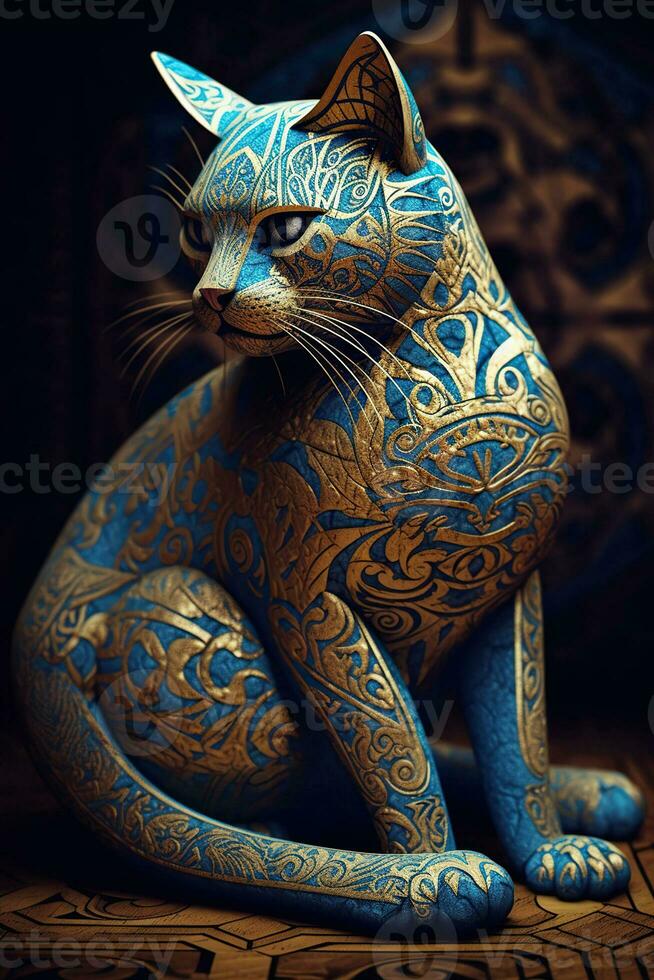 Paper Panther, Creating an Exotic Cat with Layered Cutouts, Ornate Patterns, and Intense Shadows. Generative AI photo