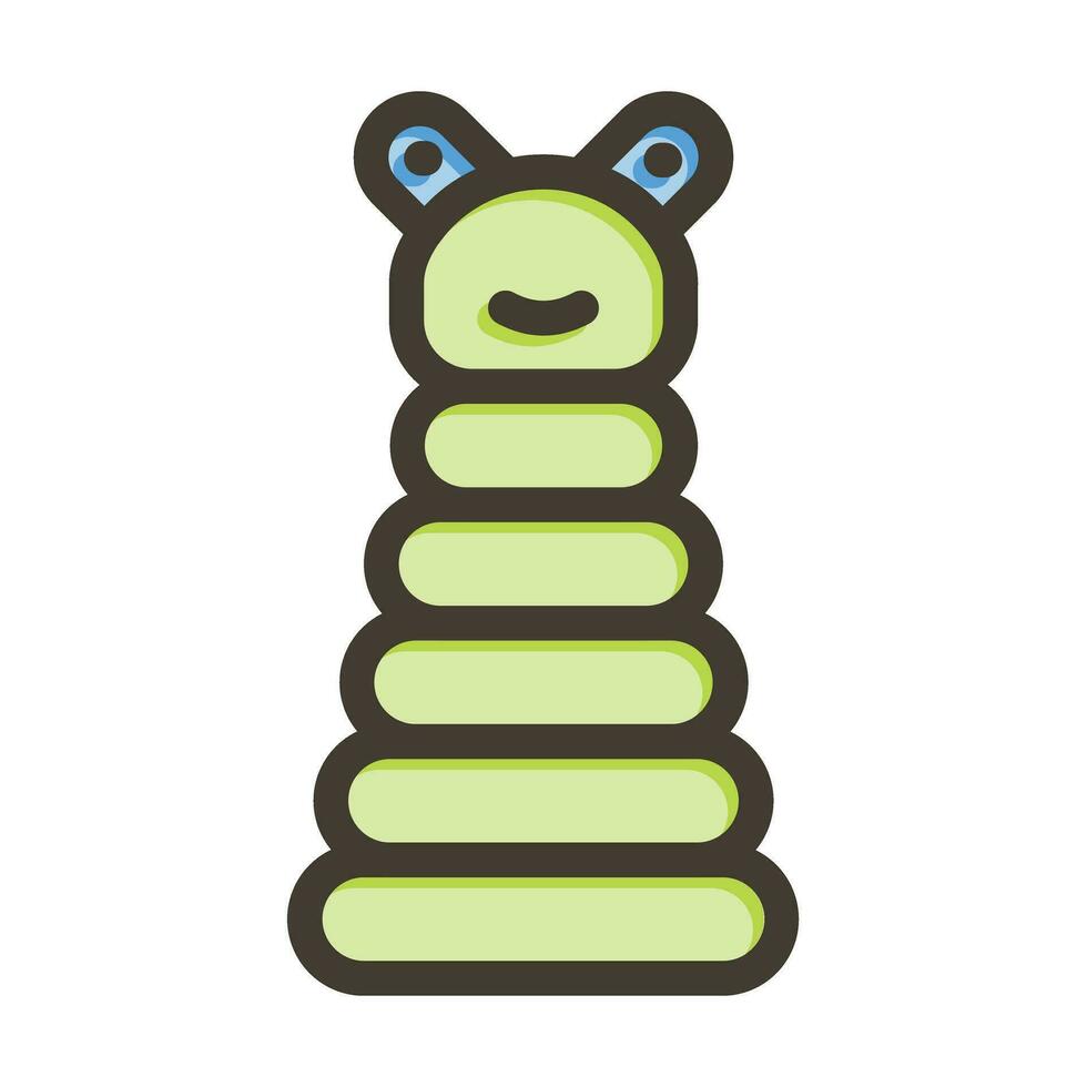 Shape Toy Vector Thick Line Filled Colors Icon For Personal And Commercial Use.