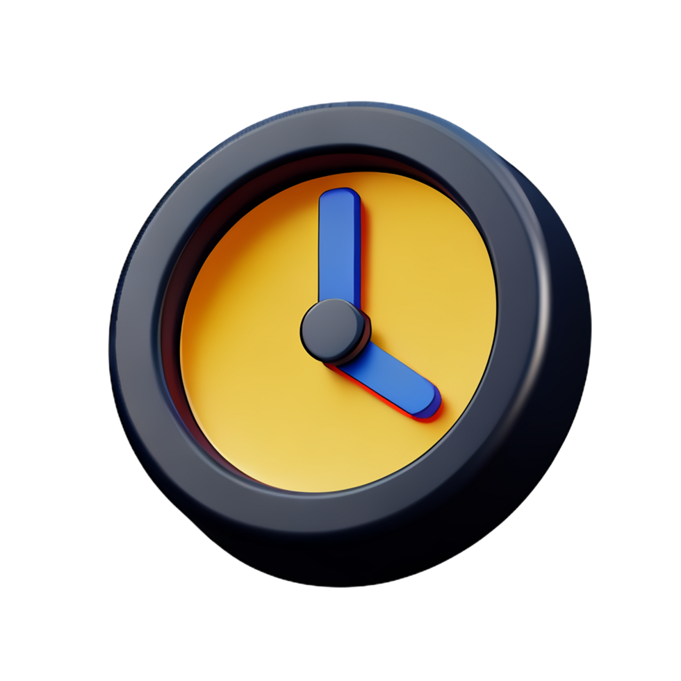clock 3d icon illustration png