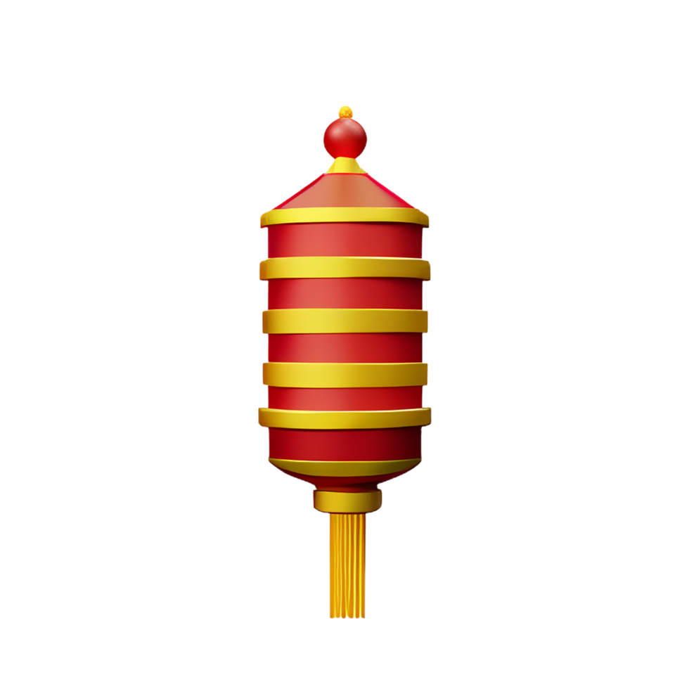 chinese new year icon firecracker 3d render png