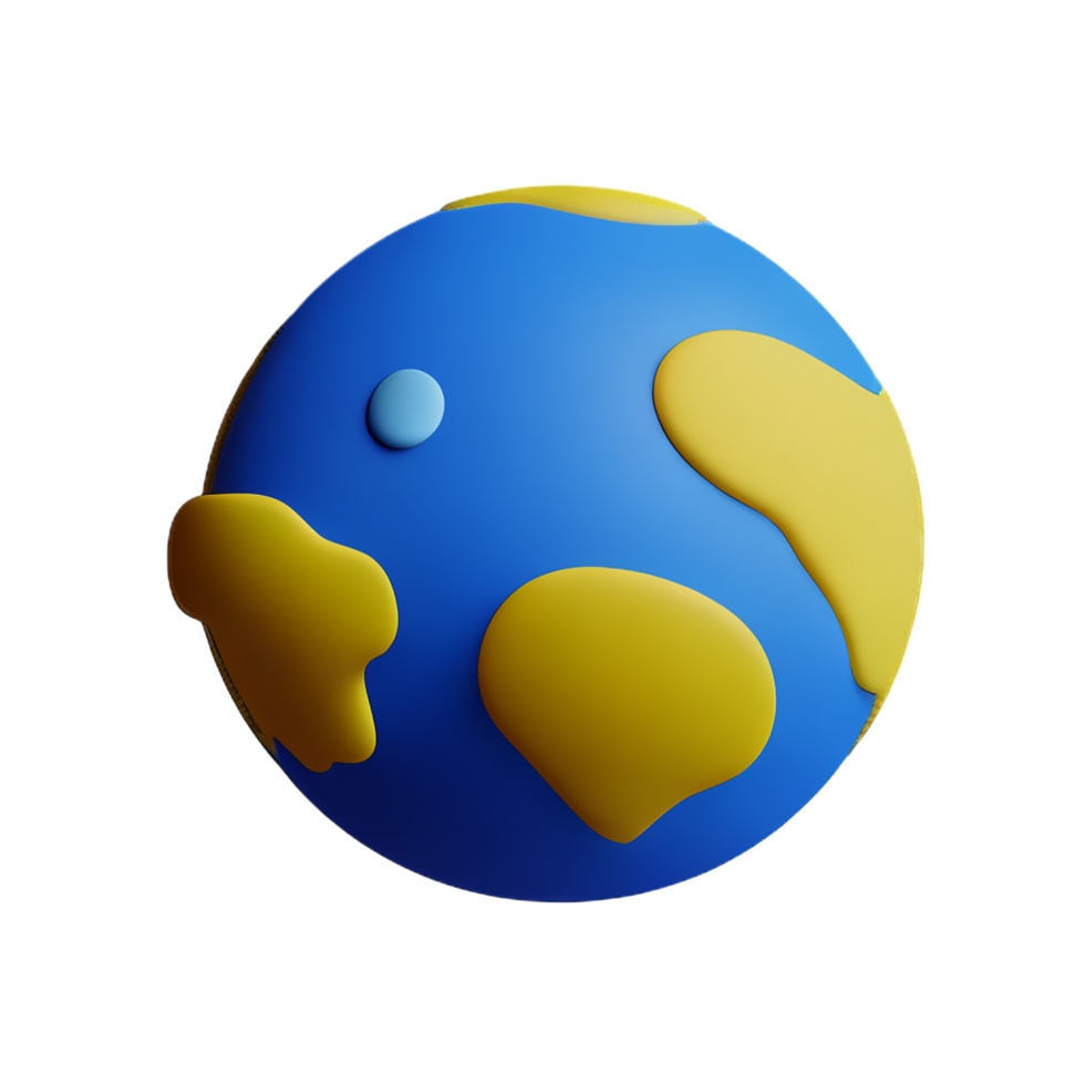 planet 3d rendering icon illustration png