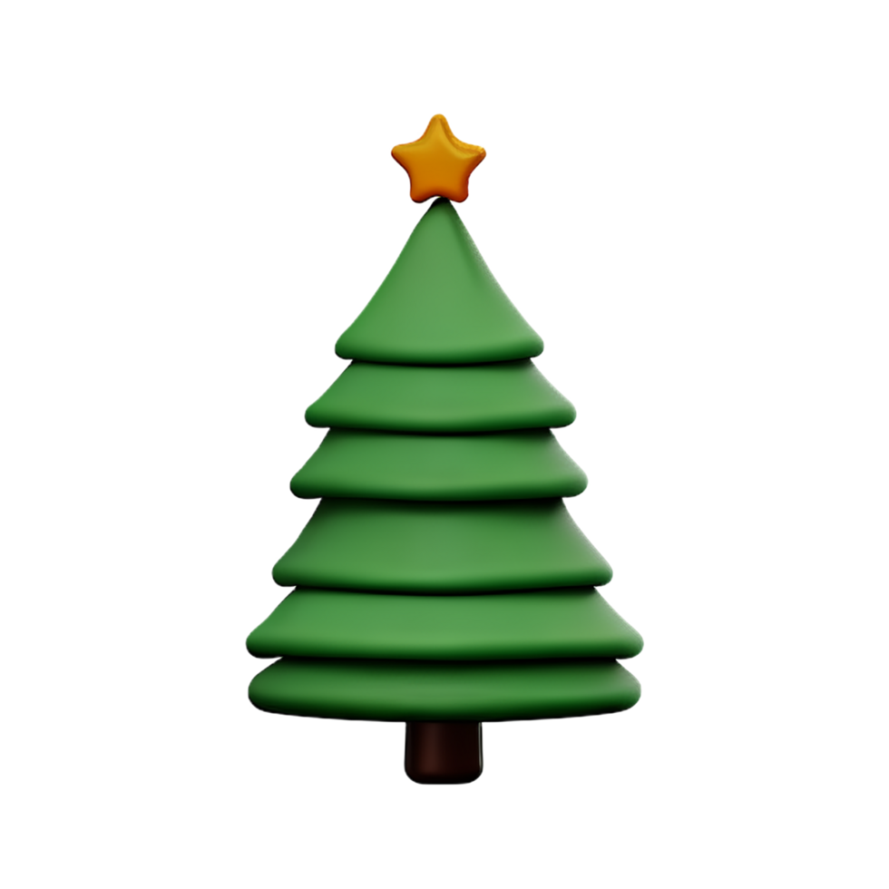 christmas tree 3d icon illustration png