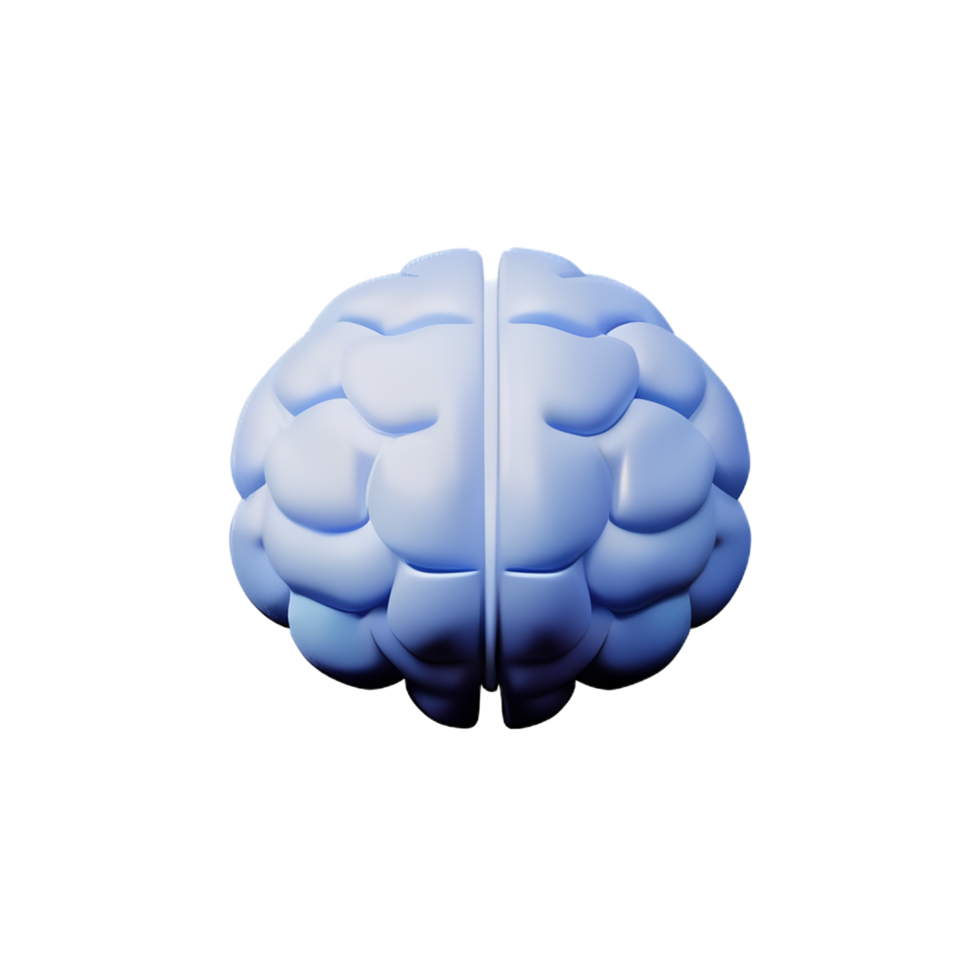 cerebro 3d icono ilustración png