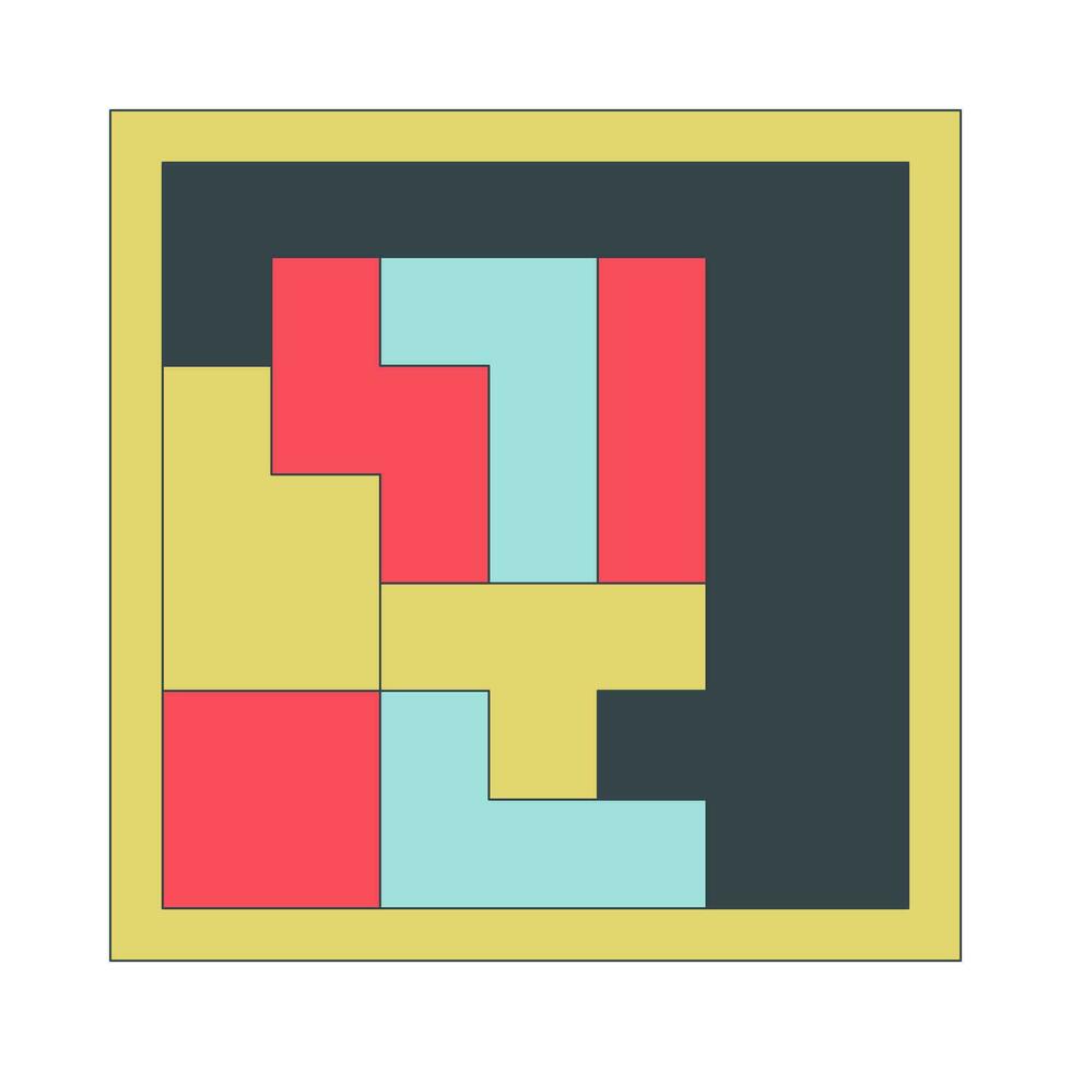 tetris tetrominós cubo plano línea color aislado vector objeto. rompecabezas piezas. editable acortar Arte imagen en blanco antecedentes. sencillo contorno dibujos animados Mancha ilustración para web diseño