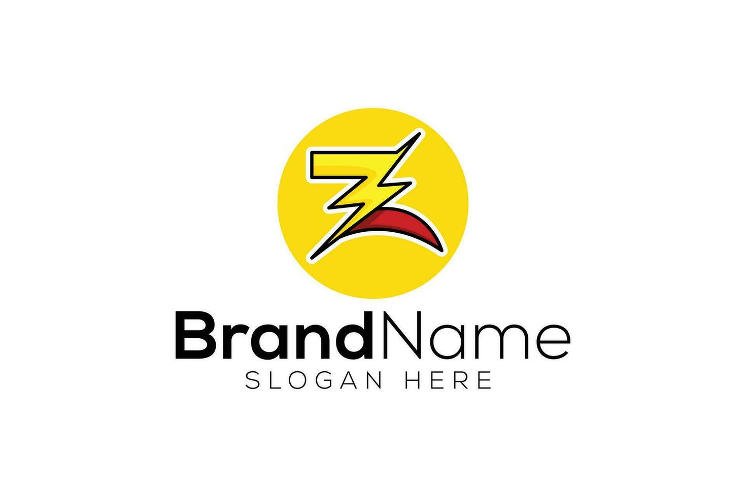 Minimal and Professional letter Z thunder vector logo design