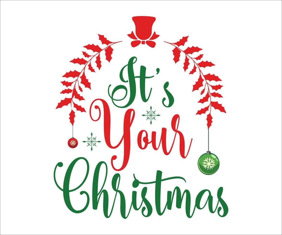 Vector Merry Christmas t-shirt design