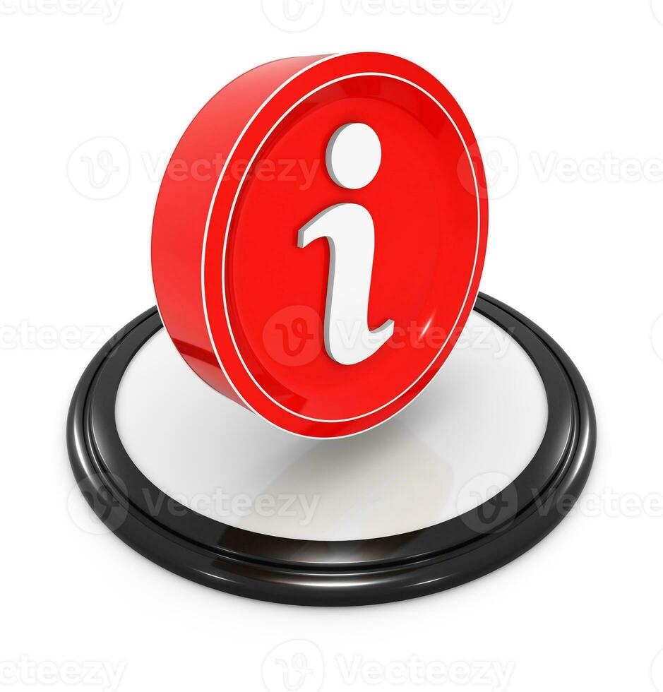 Red Information icon photo