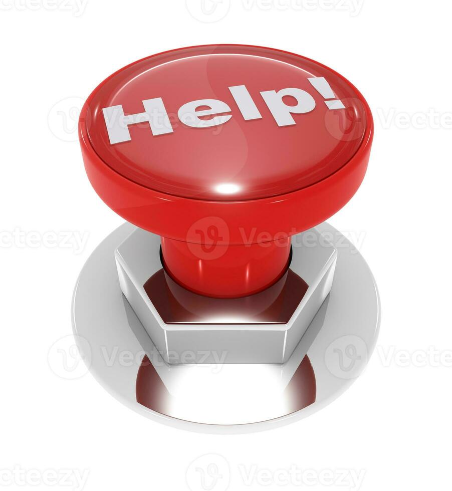 Red Help button photo