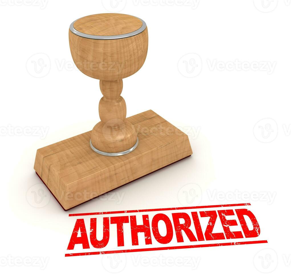 Rubber stamp - authorized photo