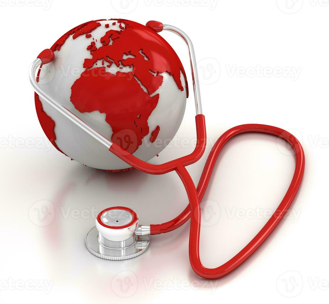 Stethoscope and globe photo