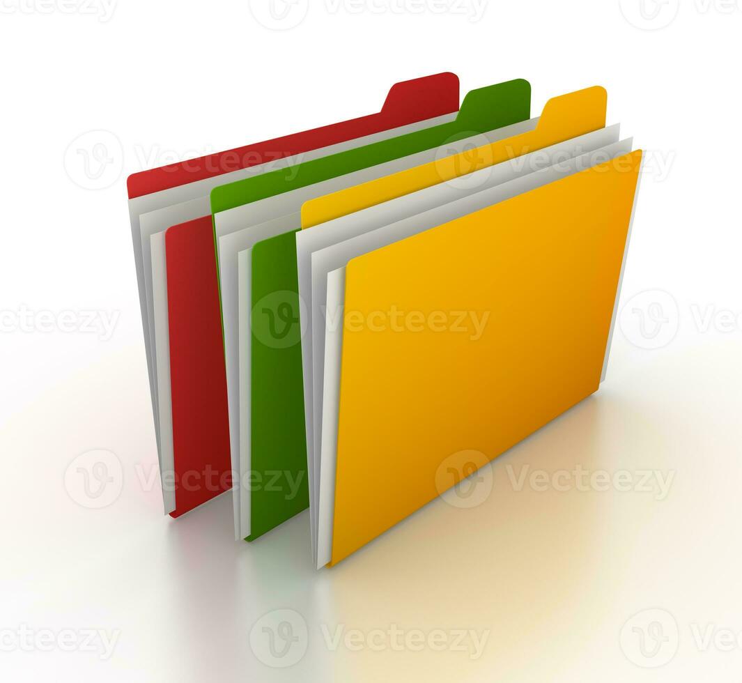Colorful folder isolated photo