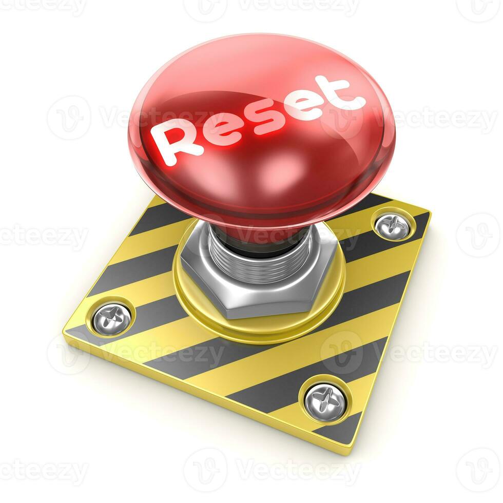 Red Reset button photo